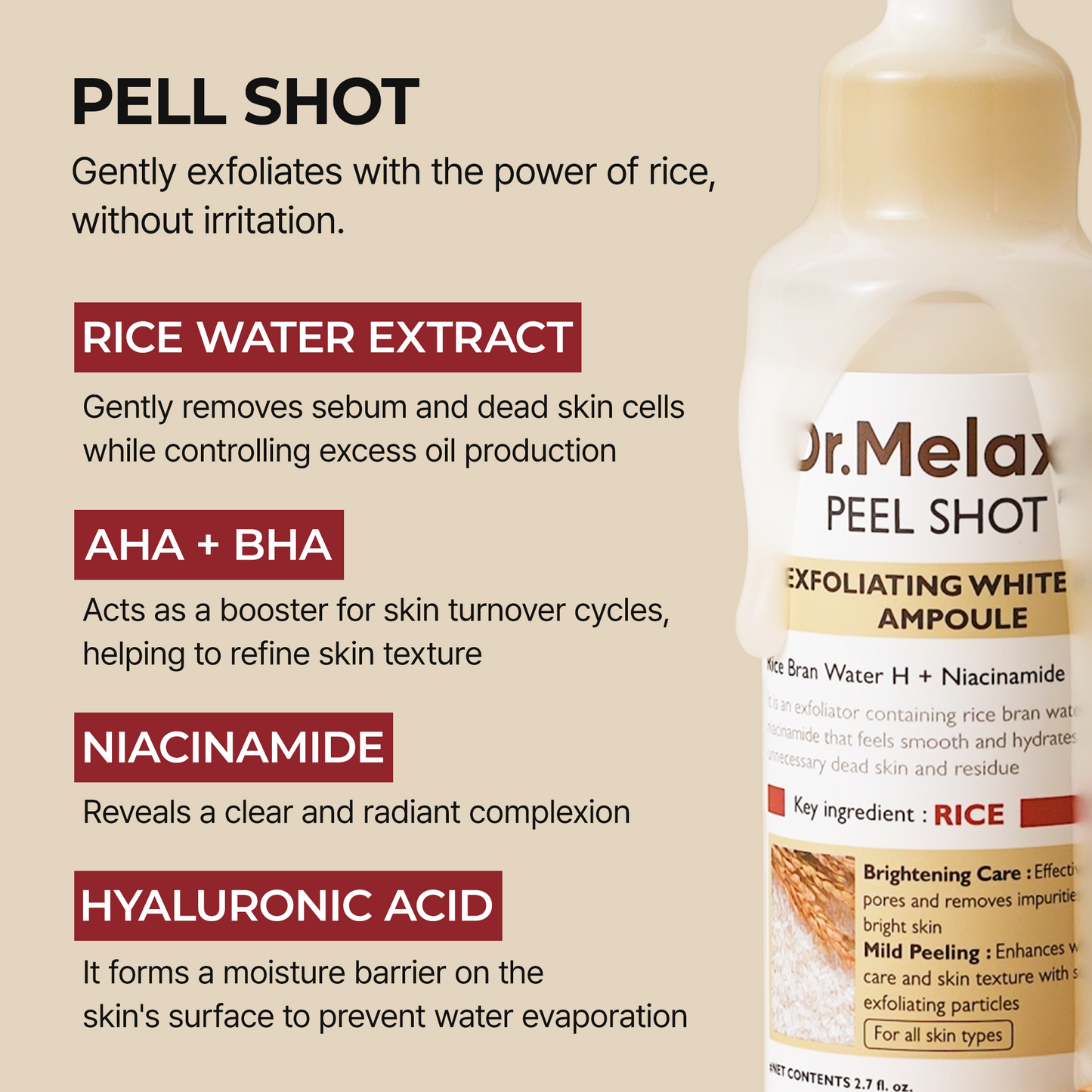 Peel Shot Glow White Rice Ampoule-Shop