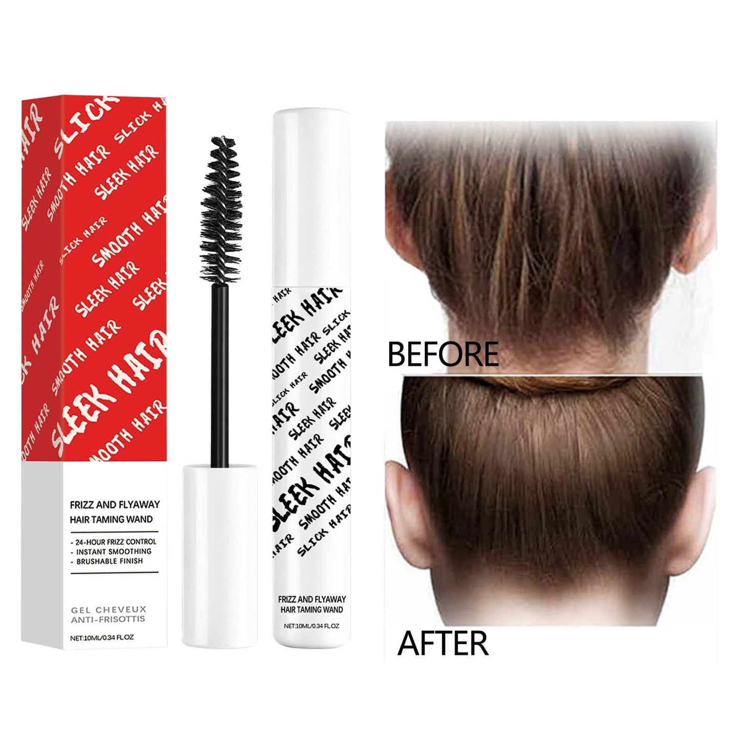 Frizz & Flyaway Hair Taming Wand – Lightweight Gel Control Stick for Smooth, Sleek Hair, Anti-Frizz Styling, 10ml-Shop