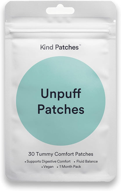 Unpuff Detox Patches | Dandelion & Ginger Herbal Vitamin Patch for Bloating & Water Retention | 30 Vegan Patches-Shop