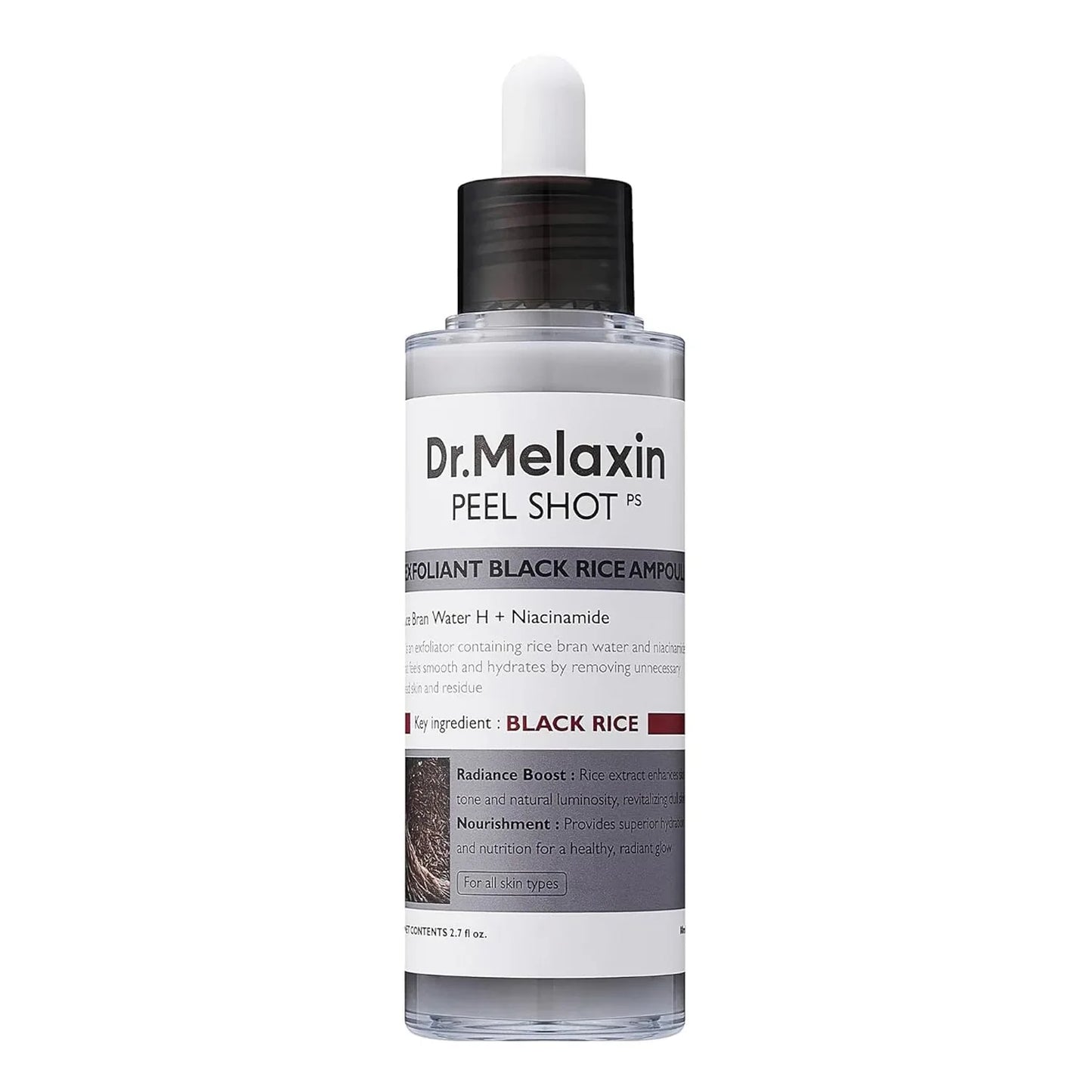 Dr.Melaxin Peel Shot Exfoliating Black Rice Ampoule 2.7 FL OZ / 80 ml + Kojic Acid Turmeric Spray 6.7 FL OZ / 200 ml