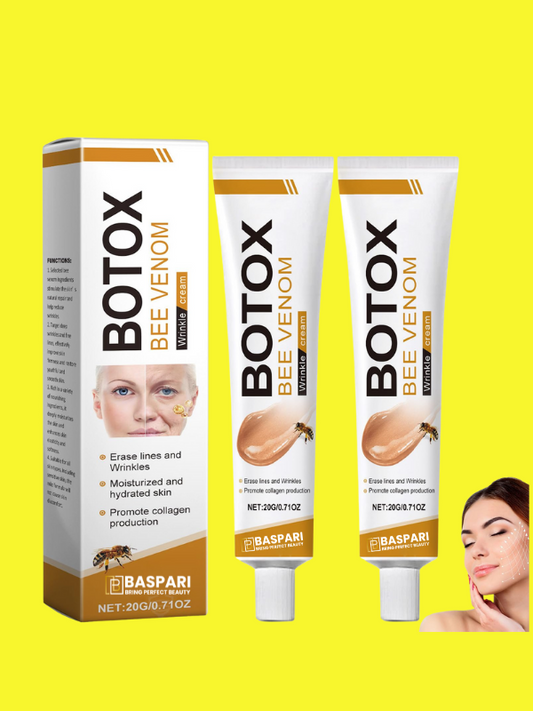 Baspari Botox Bee Venom Cream - Wrinkle Removal & Firming, Moisturizing, Lifting & Recovery for All Skin Type, Anti-Aging Bee Venom Cream,Face Cream Moisturiser