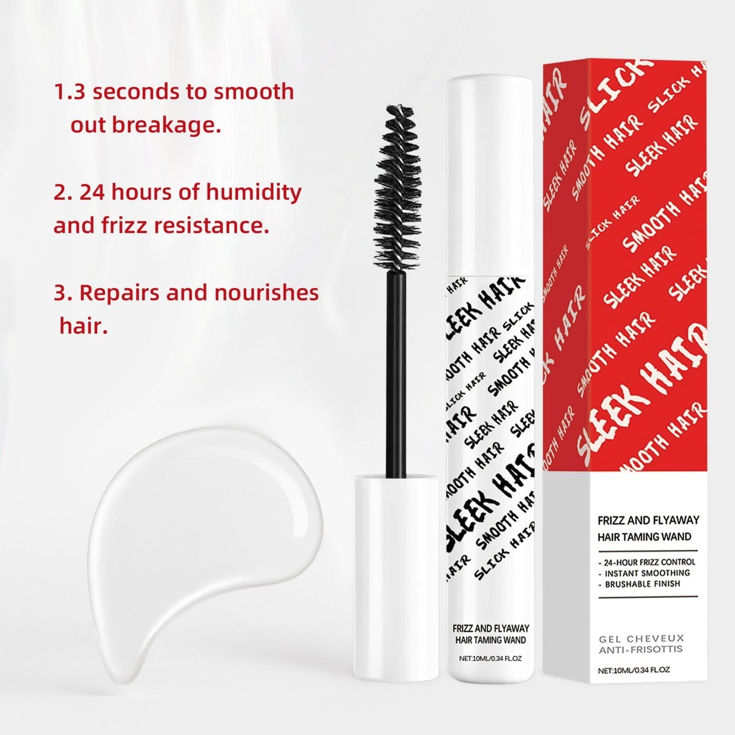 Frizz & Flyaway Hair Taming Wand – Lightweight Gel Control Stick for Smooth, Sleek Hair, Anti-Frizz Styling, 10ml-Shop