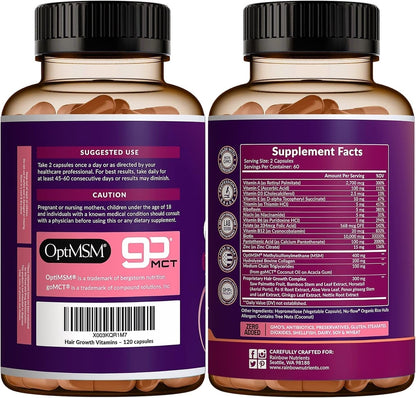 Hair Growth Vitamins for Women | Biotin 10,000Mcg, Collagen, Patented Optimsm®-Shop