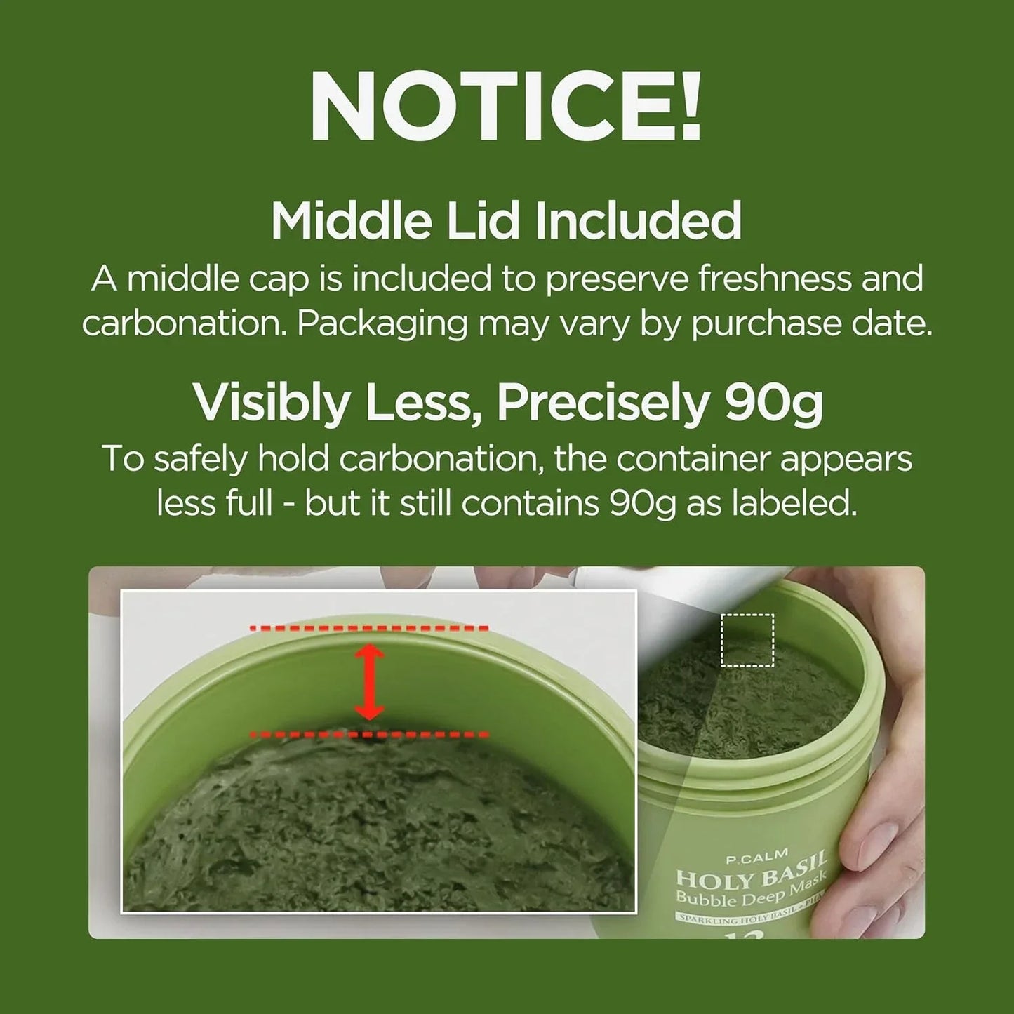 P.CALM Holy Basil Bubble Deep Mask – Holy Basil & Carbonated Water for Cleansing-Shop