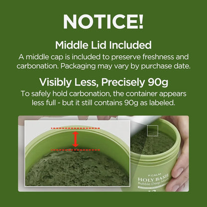 P.CALM Holy Basil Bubble Deep Mask – Holy Basil & Carbonated Water for Cleansing-Shop